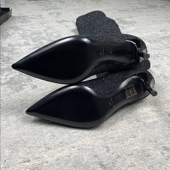 NIB Giuseppe Zanotti Stretch Glitter Over The Knee Boots Black Sz 36 - Picture 9 of 16